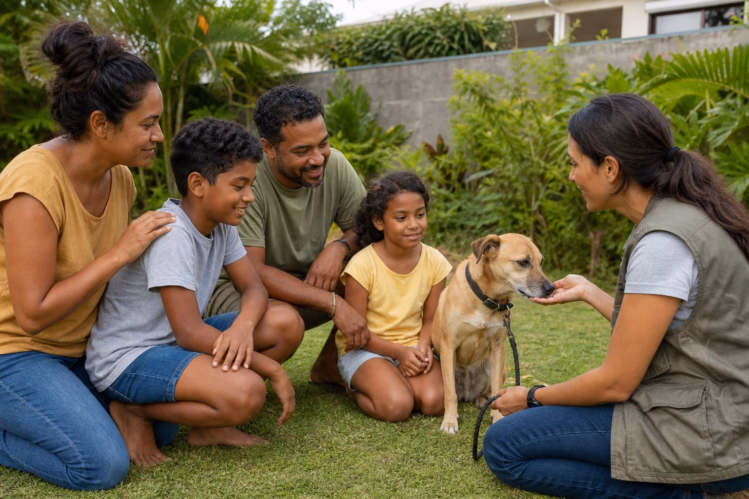 Atelier de sensibilisation animalière en famille à La Réunion